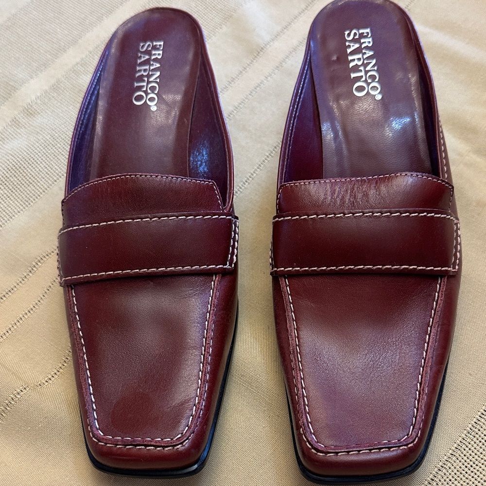 Franco Sarto Women’s Deep Red Slip-On Loafers